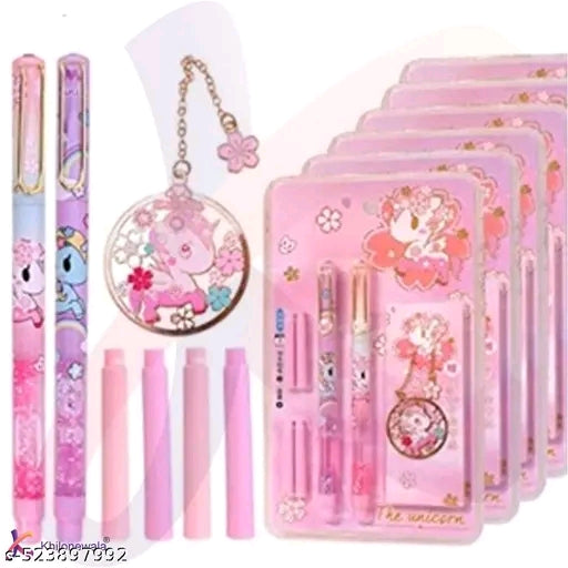 The Unicorn Fountain Pen set, marketed by "Moon Talk"