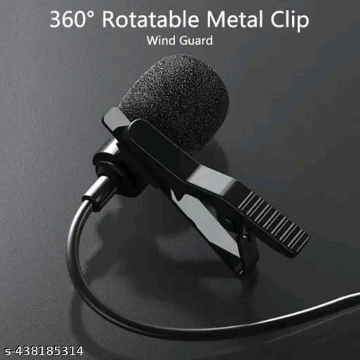 3.5 mm Clip Collar Microphone with Round Pouch | Compatible