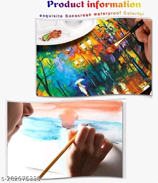Acrylic Paint Tube Set (12 Colors, 10ml Each