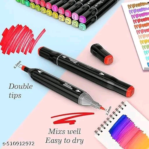 Alcohol Markers 48 Colour Double Tipped Chisel