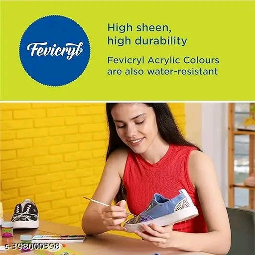 Pidilite Acrylic Colours Sunflower Kit (10 Colors x 15 ml) DIY Paint
