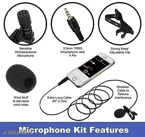 Ultimate 3.5mm Clip Collar Mic for YouTube, Collar Mike for Voice